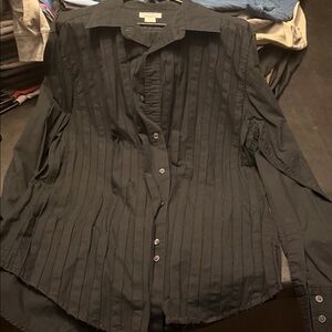 Adidas Men's Elegant Black Button-Up Shirt